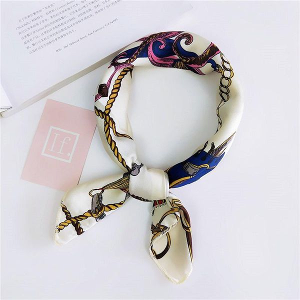 

летний квадратный шарф галстук волос ленты женщины обертывают элегантный маленький старинный шелковый атласный шарф головка керчии шеи sqctz, Blue;gray