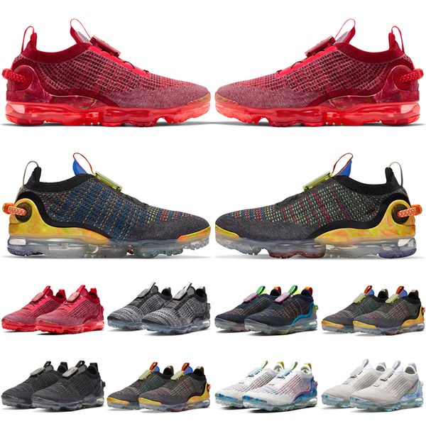 

wholesale fk knit running shoes men women triple white black grey pink knitting trainers fashion designer cushion shoe sport sneakers