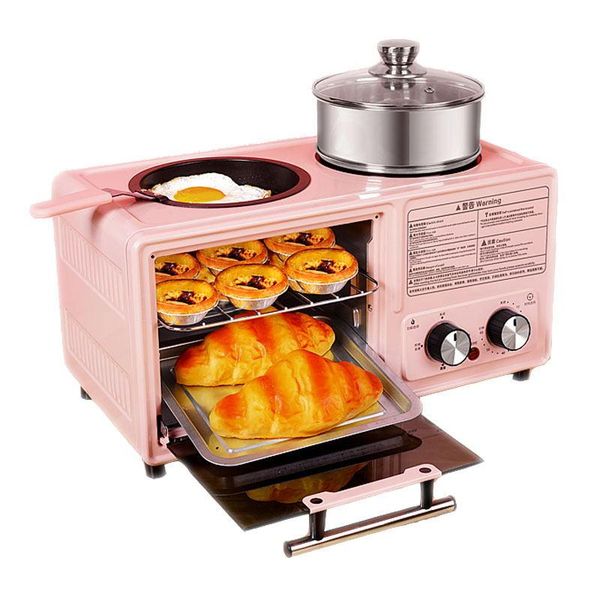 

electric skillets multifunctional four-in-onebreakfast machine bread sandwich cake pizza steamed, boiled, fried, grilled 8l large capacity