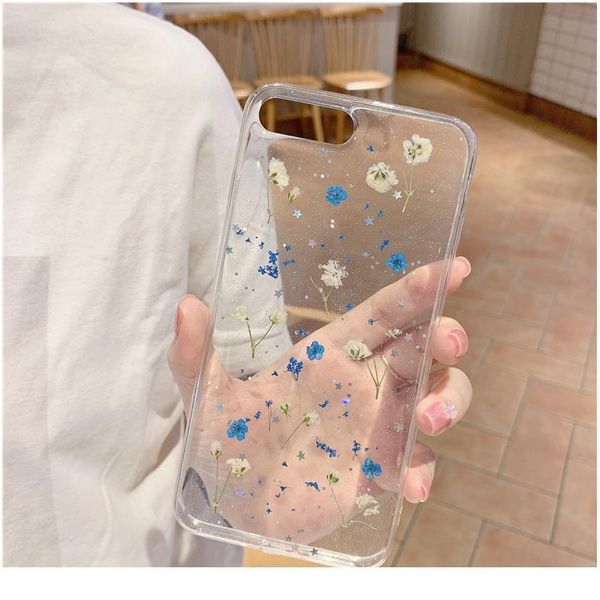 

real dired dry flower lanyard strap cord chain case for iphone 11 12 pro max mini 8 7 6 6s qylcxq