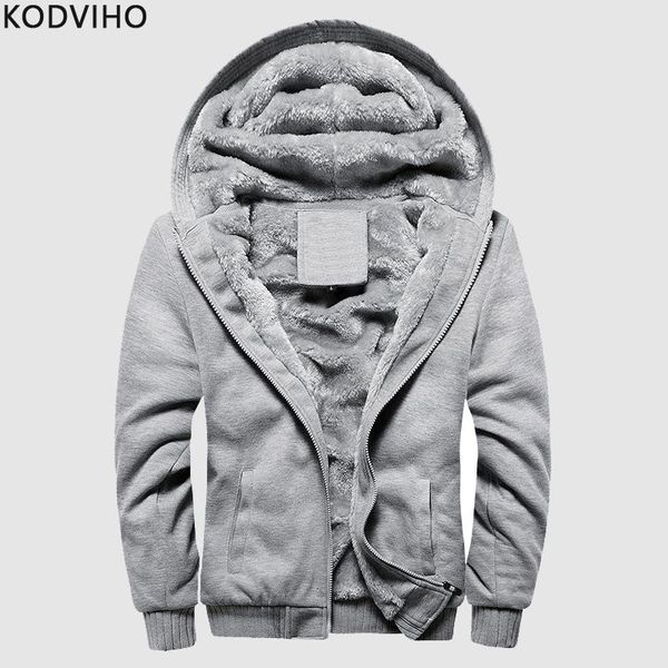 

winter fleece hoodies men warm casual sweatshirt solid hoodie mens leisure zipper hooded coat sportwear sweatshirts brand new xl, Black