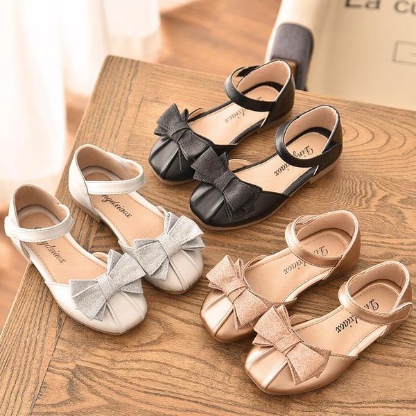 

sandals girls' shoes shining bow princess dance for women jelly womans, Black