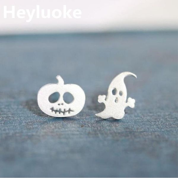 

stud creative fashion jewelry cute lovely halloween pumpkin ghost cartoon earrings heyluoke, Golden;silver