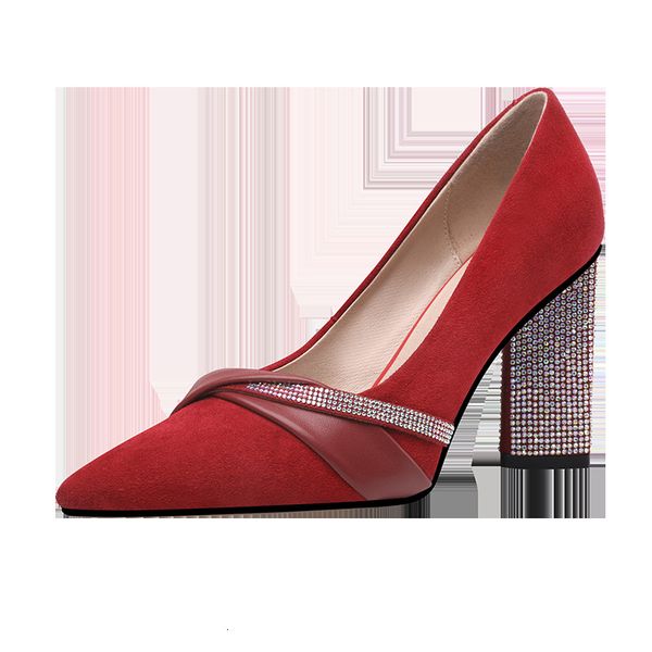 

new see 2021 women's high-quality lambskin pumps fashion classic wedding shoe k86d, Black