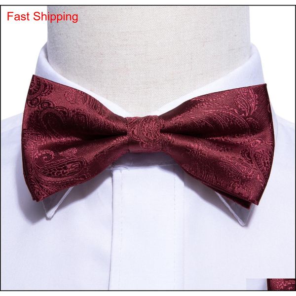 

fast shipping bow tie red floral designer set with handkerchief cufflinks for mens luxury fashion wedding qylzgy dh_seller2010, Black;gray