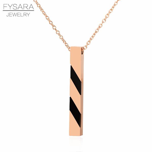 

fysara fashion bar квадратные подвески ожерелье из нержавеющей стали высокое польское розовое золото цвет короткий воротник панк ожерелье юв, Black