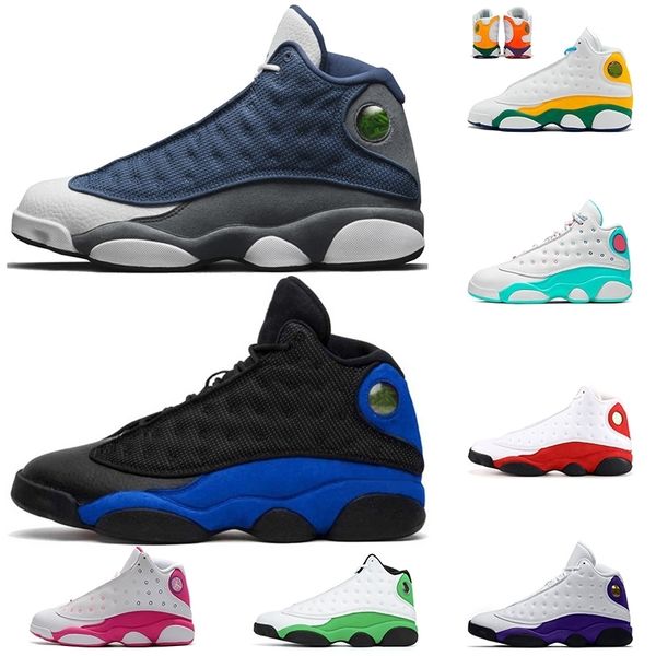 

2020 fashion retro basketball shoes bred jumpman 13 flint 13 mens13s lakers court purple lucky green mens trainers womens sneakers size 13