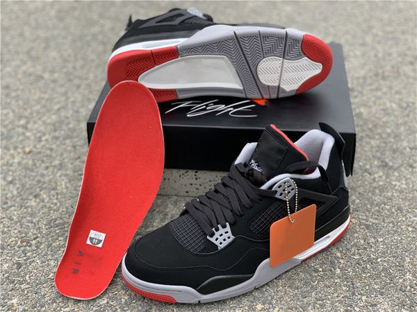 

2020 off release authentic 4 bred fire red union guava ice noir sail white travis scott kaws 4s men outdoor shoes sports sneakers with box