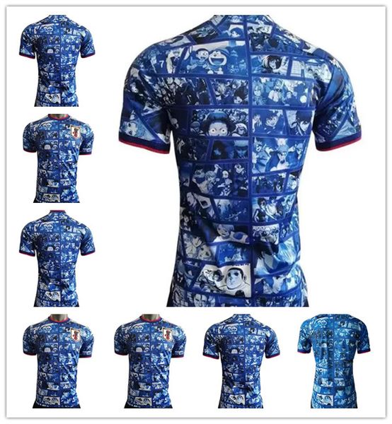 

21 22 japan soccer jerseys 100th anniversary fans player version special 100 th years honda tsubasa kamada shibasaki 2021 2022 men kid footb, Black;yellow