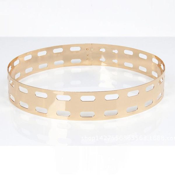 

женщины punk full metal mirror skinny new isial 2020 металлическая золотая пластина 3 см широкие цепи леди ceinture sashes для платьев rt46, Black;brown