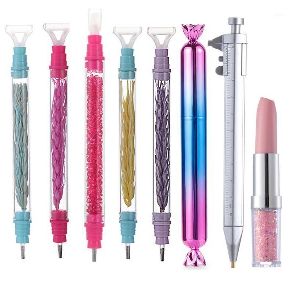 

8types double head wheatear 5d diamond painting accessories point drill pen diy crafts embroidery cross stitch tool1, Black