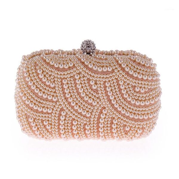 

evening bags woman bag pearl clutch diamond wallet wedding party banquet girls shoulder fashion mini chain messenger bags1