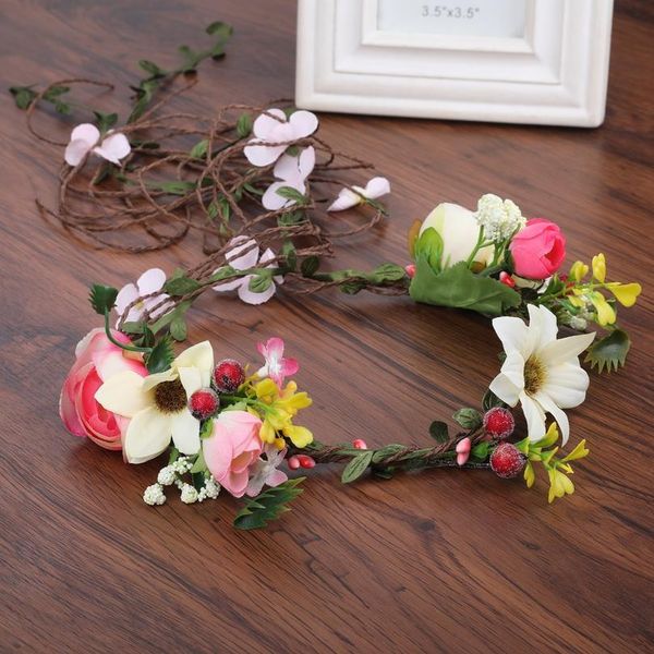 

haimeikang boho headband colorful flower crown headbands bridal wreath wedding garland hair accessories women p jlljpk