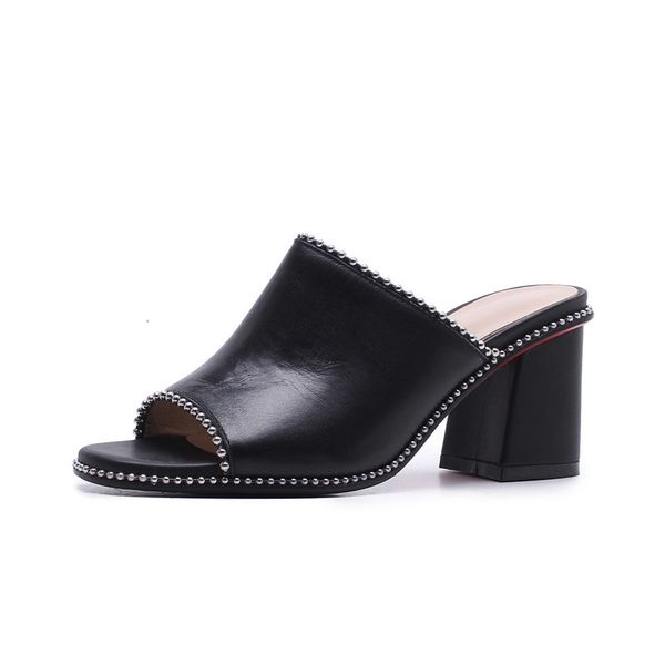 

new genuine 2021 hollow women's sandals out see crystal woman party shoes 8qyb, Black