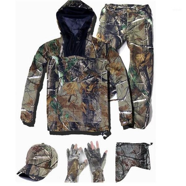 

hunting sets men's summer thin bionic camouflage clothes fishing tactical ghillie suit green jacket pants set disfraz camo camuflado1