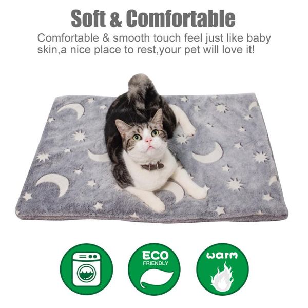 

new cute cat bed mats soft flannel fleece paws foot print warm pet blanket sleeping beds cover mat for small medium dogs cats