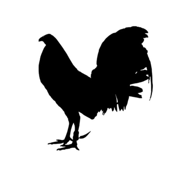 

13.2cm*14.5cm funny animal rooster vinyl car sticker decal black/silver accessories c11-0995
