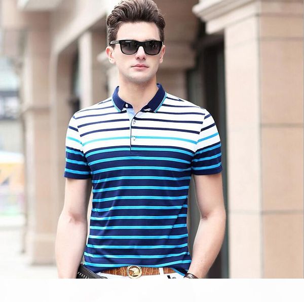 

spring summer new shirts mens short sleeve t-shirts fashion mens strip, White;black