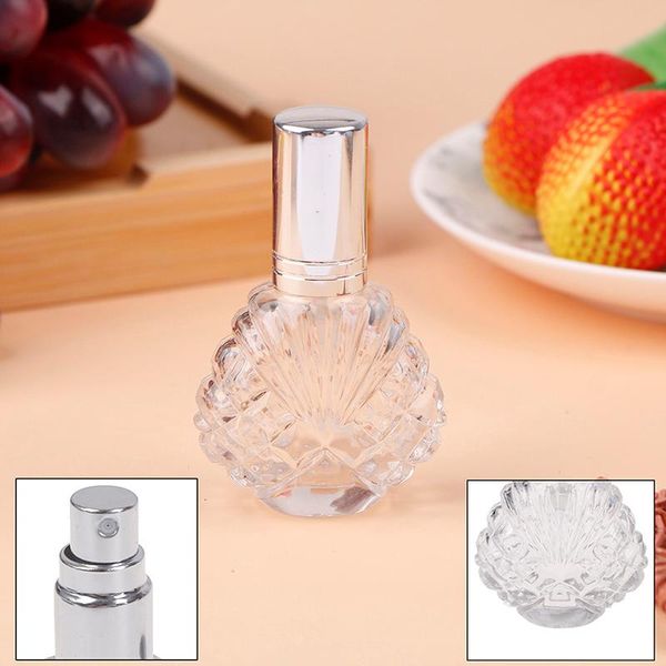 

storage bottles & jars portable 15ml mini travel refillable cosmetics empty bottle aluminum spray head clear glass perfume