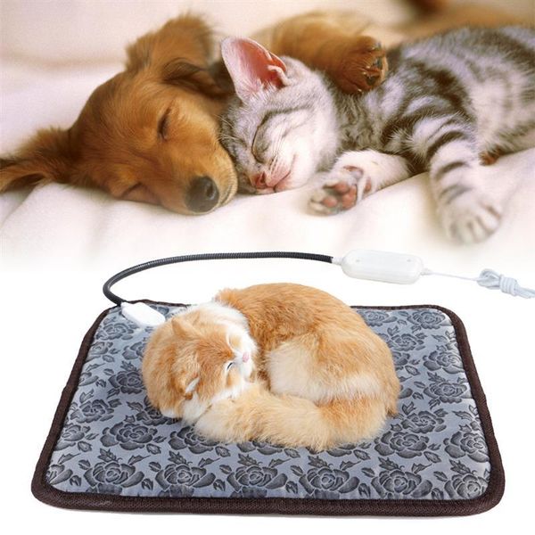 

kennels & pens 45*45cm pet electric blanket, waterproof, anti-bite, wear-resistant, adjustable temperature dog mat heating pad