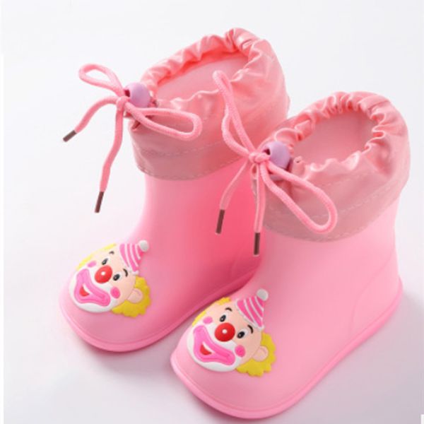 

kid new fashion classic pvc rubber kids baby cartoon children' water shoes waterproof rain boots q1216, Black;grey