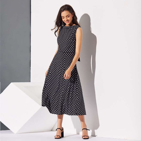 

women's new summer wave point bohemian short sleeve dress wind long skirt, Black;gray