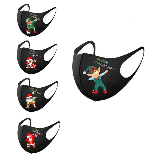 

factorysbaosilk cotton christmas fashion santa claus ice printing dust-proof reusable washable face mask for kid