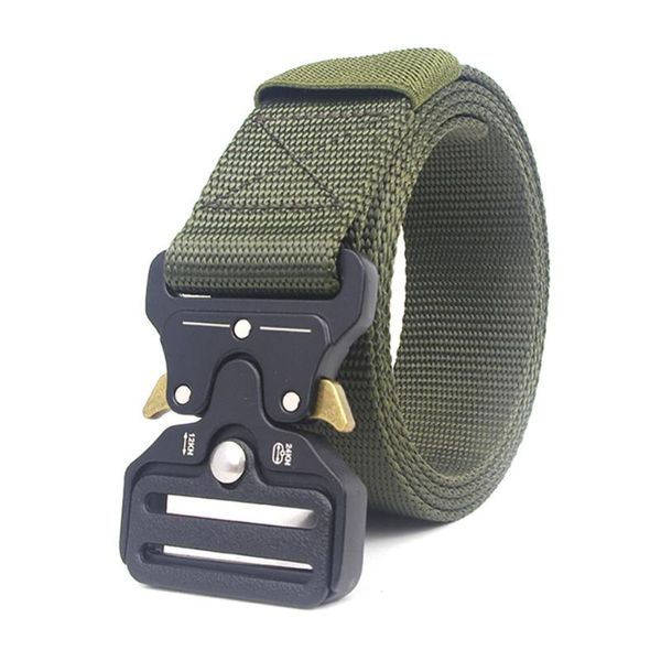 

125cm --160cm many lengths men tactical outdoor belt boutique imitation nylon canvas belt mens belts casual black green 3.8cm, Black;brown