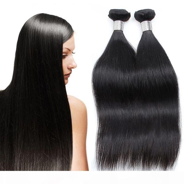 

10a grade remy human hair weaves brazilian sraight hair 10pcs factory price 8-28inch ing, Black