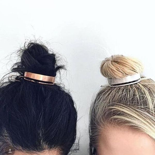 

hair accessories clips stick bun holder cage metal vintage 2021 gold women fashion hairwear