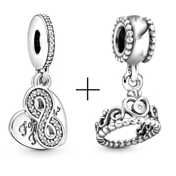 

2pcs ocean princess pendant and shell starfish beads fit brand charms bracelet necklace for woman jewelry making accessories wmtedt