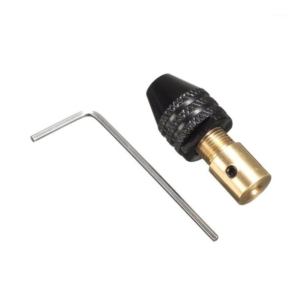 

fixture accessories home tool brass center shaft three-jaw head handheld with wrench durable mini drill chuck clamp 0.3-3.5mm1