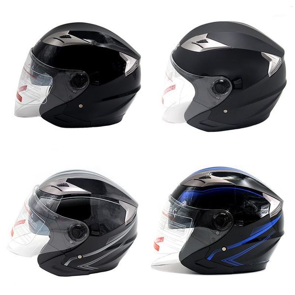 

motorcycle helmets ibk double visor universal 3/4 face summer cool electric bicycle scooter matte helmet ibk-7081