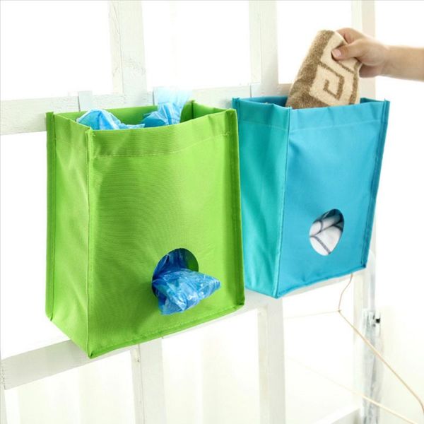 

storage bags oxford hanging bag kitchen organizer holder pouch trash rack cabinet extract