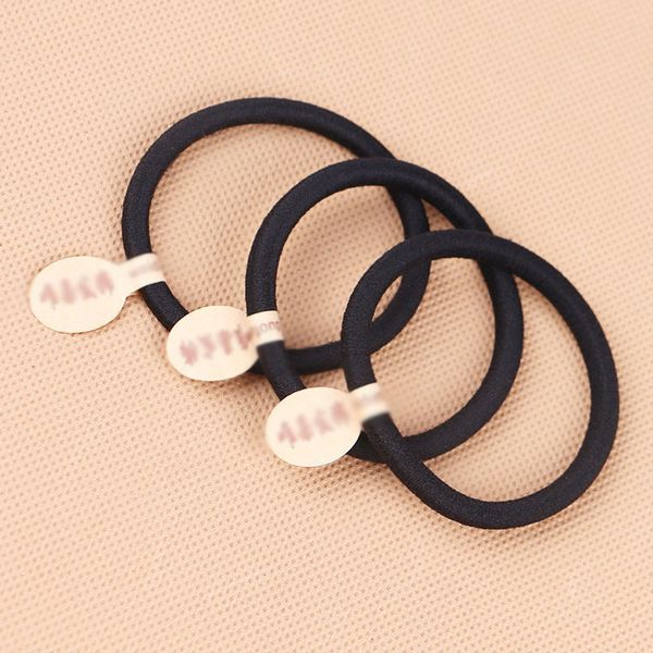 

taobao gift factory wholesale version high elastic base hair rubber band black seamless basic style hair band fashion design, Golden;white