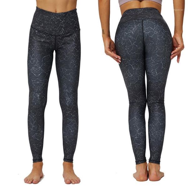 

yoga outfits women's black leggings printing pants pocket fitness running ninth push up high waist girl workout casual pants1, White;red