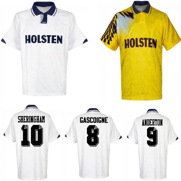 

1991 1993 1994 1995 gascoigne retro football jersey 90 91 mabbutt ruddock sheringham lineker cundy walsh barmby retro classic football j, Black;yellow