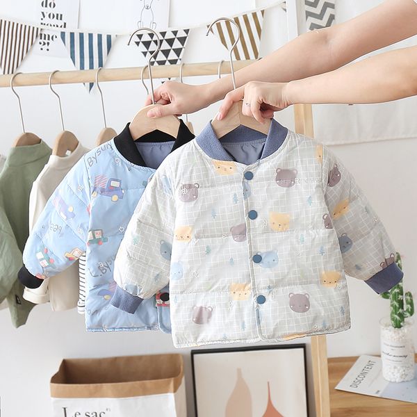 

boys' autumn and winter jacket 2020 new korean version of baby foreign style down liner children's thick coat, Blue;gray