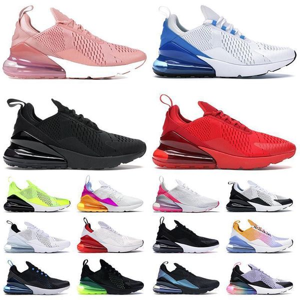 

children's 270 running shoes triple black white red women men chaussures bred be true barely rose 270s mens trainers outdoor sport snea