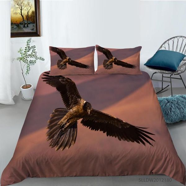 

bedding sets arrival eagle printing duvet cover set bird 2/3pcs teens boys dropship