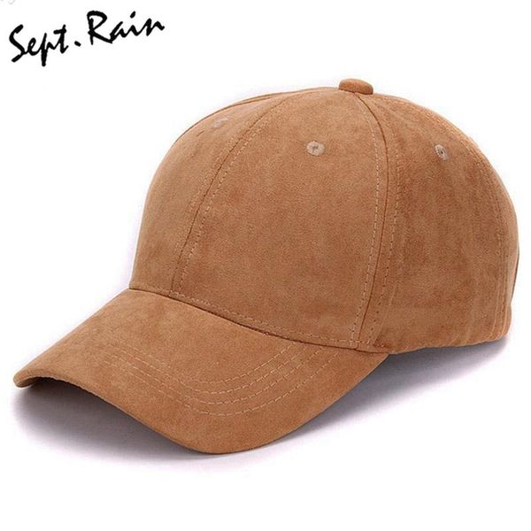 

ball caps [sept.rain] simple fashion women casual baseball cap dad hat black ladies solid snapback suede trucker men, Blue;gray