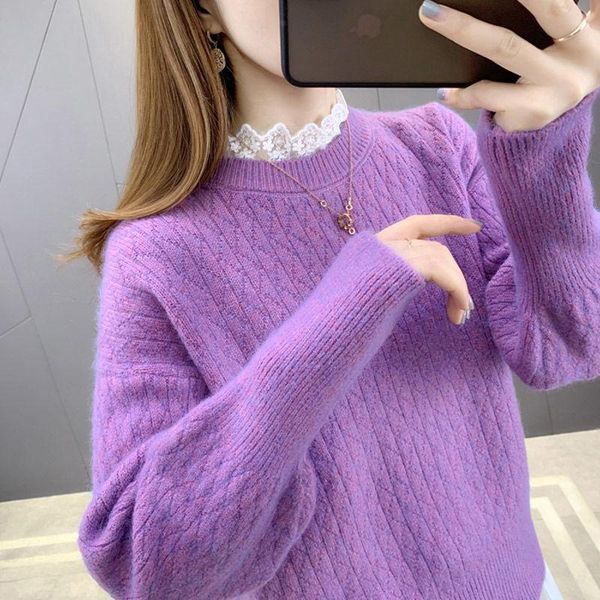 

women's sweaters winter sweater women knitted warm pullover lady casual stand collar zz1062, White;black