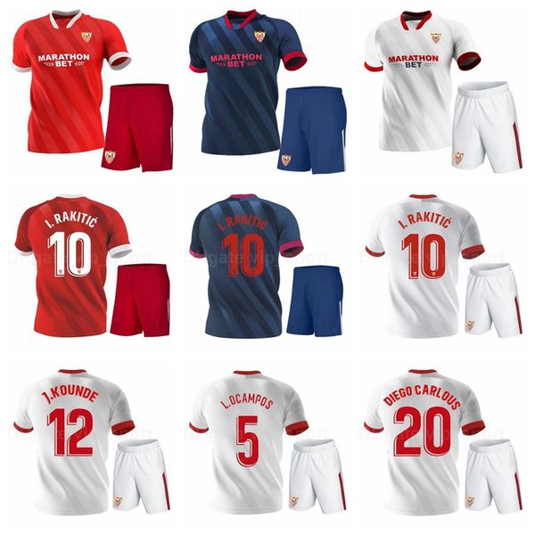 

men soccer sevilla fc 9 luuk de jong jerseys seville set 11 munir el haddadi 22 franco vazquez oliver torres football shirt kits, Black