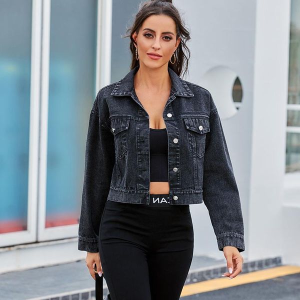 

jyss fashionable black denim jacket single breasted mini coats outwear chaqueta jean denim coats female 30380, Black;brown