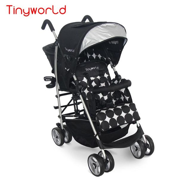 

strollers# 2021 fashion nylon cotton tinyworld light twins baby stroller seats folding fornt back