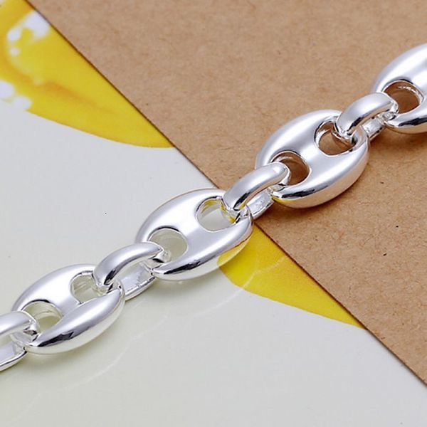 

charm wholesale jewelry plated bracelet,925 fashion silver chain bracelet for women/men sb133, Golden;silver