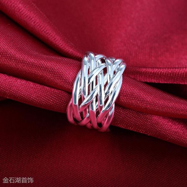 

silver color rings women cute lady open jewelry nice party new listing retro style glamor women weave shipping h bbymre