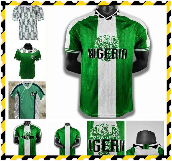 

1994 1996 1998 retro soccer retro jersey 96 98 amokachi yekini ikpeba soccer shirt okocha amokachi okoro football uniforms, Black;yellow