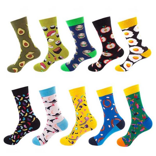 

three sports socks mens womens lovers fashion print cotton basketball tennis running skateboarding football 5 piece cheap, Black