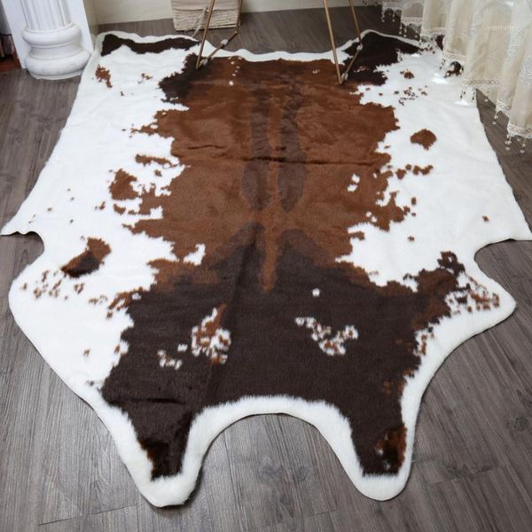 

carpets cow leopard carpet imitation animal skins natural shape rugs big size living room decoration non-slip floor mats 1500x2000mm1